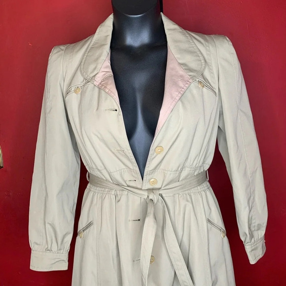 J. Gallery Vintage Women’s Belted Trench Coat - Picture 2 of 8